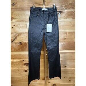 Hidden Jeans "Ryan" Glossy coated bootcut jeans in black Womens Size 26 NWT!